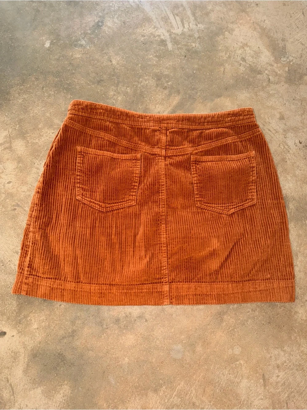 GAP Deep Camel Corduroy Mini Skirt 14 Utility Pockets 100% Cotton Preppy Fall